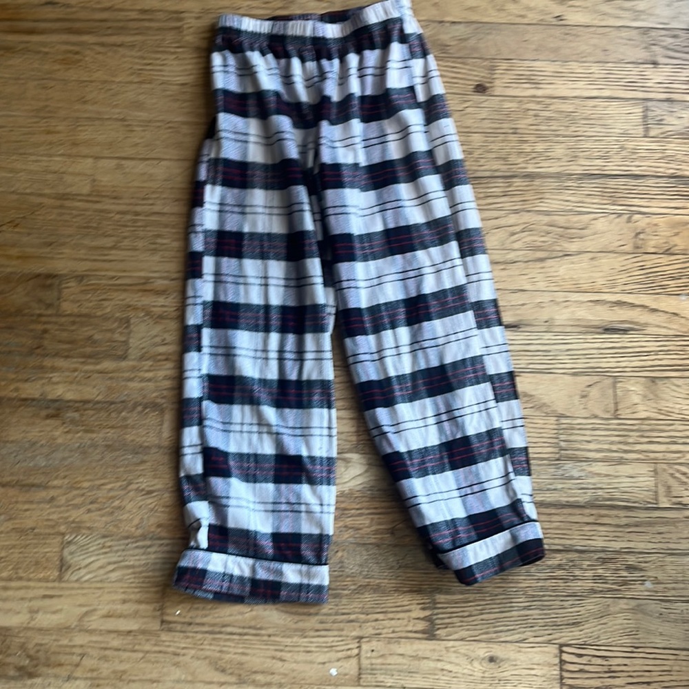 Pajama bottoms black white and red. for kids